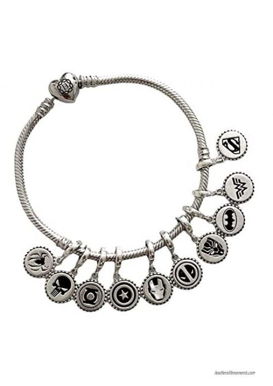BOLENVI Super Hero 925 Sterling Silver Pendant Charm Bead For Pandora & Similar Charm Bracelets or Necklaces