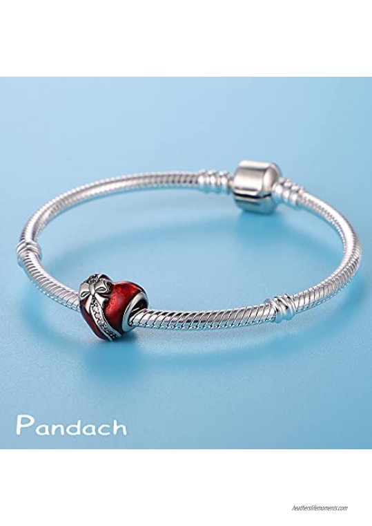 Pandach Jewelry Silver Charm for Charms Bracelets Bowknot Family Tree Heart Charm Birthday