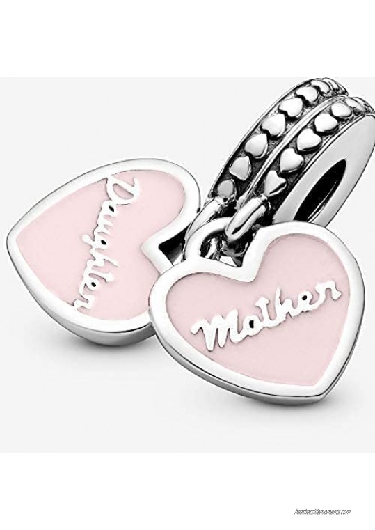 ZBRO Family Heart Charm Fits Original Pandora Bracelets 925 Sterling Silver Bead DIY Making Birthday Anniversary Fashion Jewellery Gift