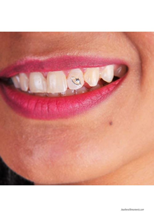 Adastra Jewelry Shooting Star 925 Sterling Silver Teeth Gem Tooth Charm