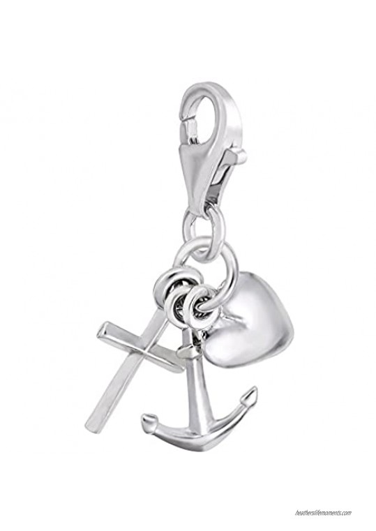 Faithhopecharity Charm With Lobster Claw Clasp Charms for Bracelets and Necklaces
