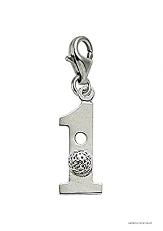 Hole In One Golf Charm With Lobster Claw Clasp  Charms for Bracelets and Necklaces