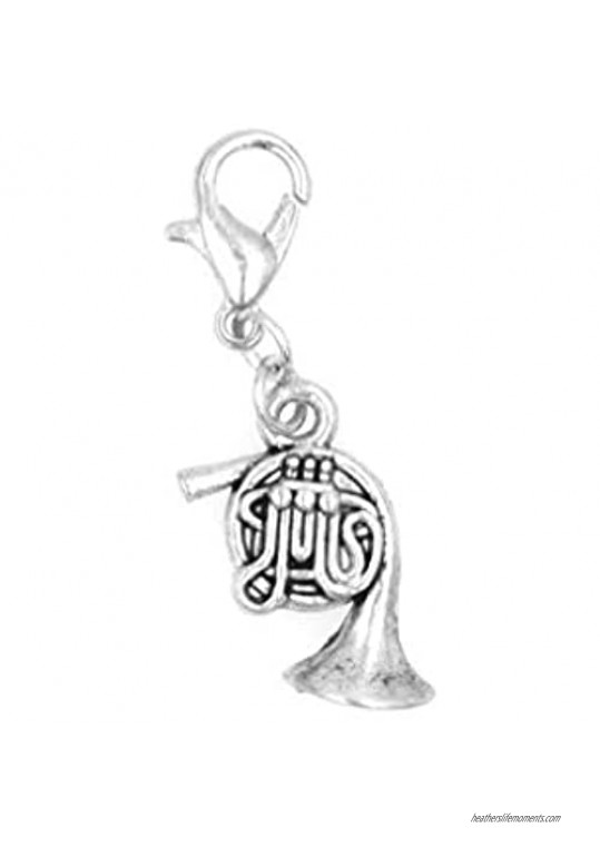 It's All About...You! French Horn Clip on Charm Perfect for Necklaces and Bracelets 99A