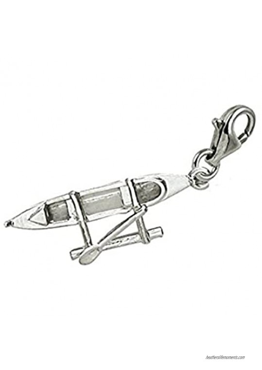 Outrigger Canoe Charm With Lobster Claw Clasp Charms for Bracelets and Necklaces
