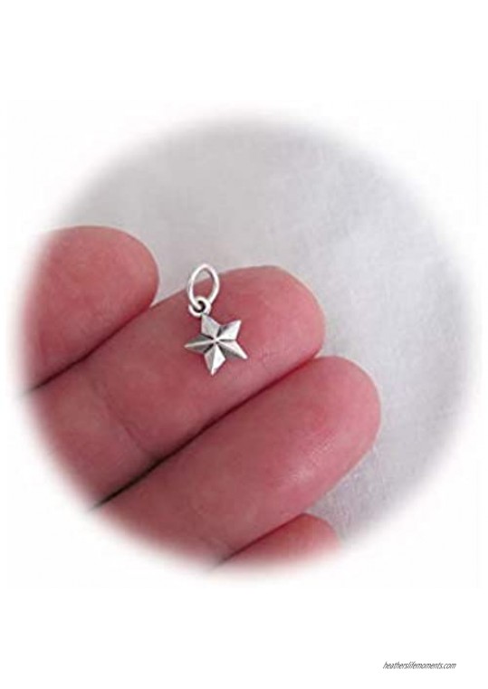Small Sterling Silver Star Mini Tiny Charm for Your own Designs by CharmingStuffS