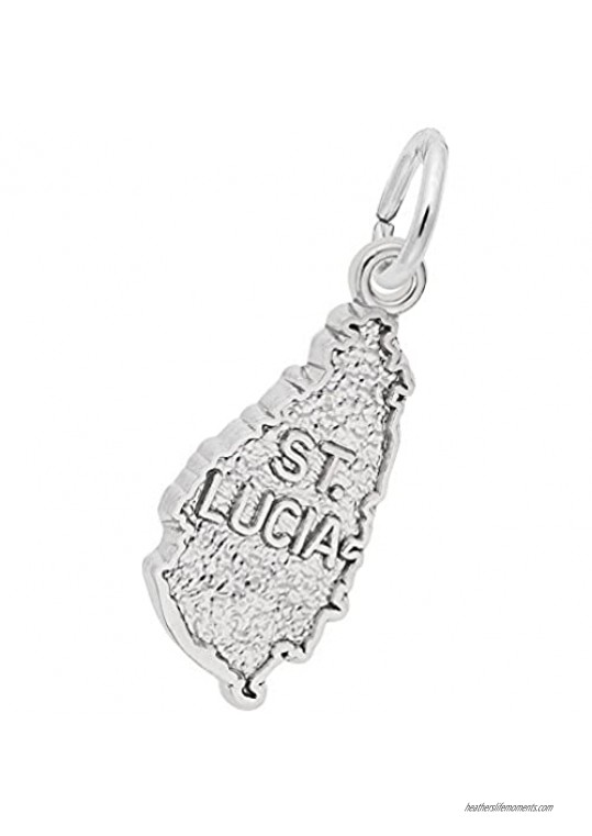 St. Lucia Map Charm Charms for Bracelets and Necklaces