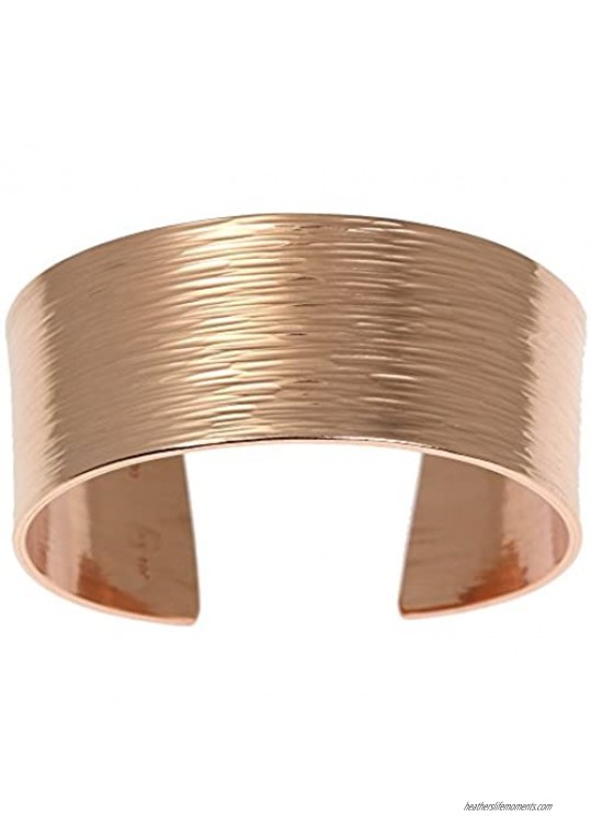 1 Inch Wide Bark Copper Cuff Bracelet by John S Brana Handmade Jewelry 100% Solid Uncoated Copper