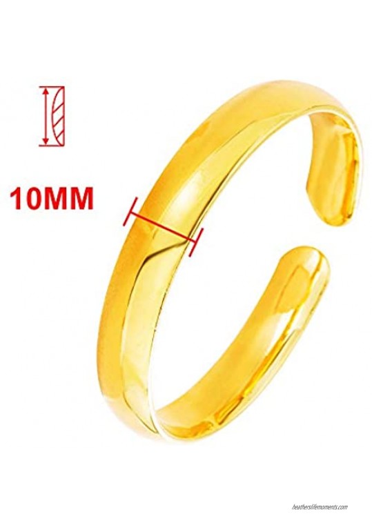 allentian Gold Bracelets for Women Gold Bangle Cuff Bracelets Gold-Color Plated Alloy Adjustable Chain Jewelry