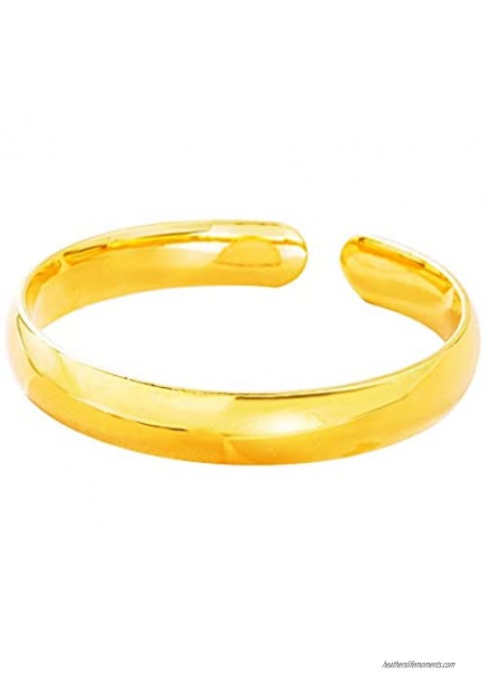 allentian Gold Bracelets for Women Gold Bangle Cuff Bracelets Gold-Color Plated Alloy Adjustable Chain Jewelry