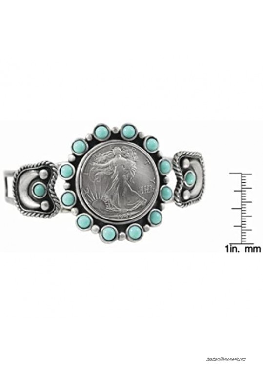 American Coin Treasures Silver Walking Liberty Half Dollar Cuff Bracelet