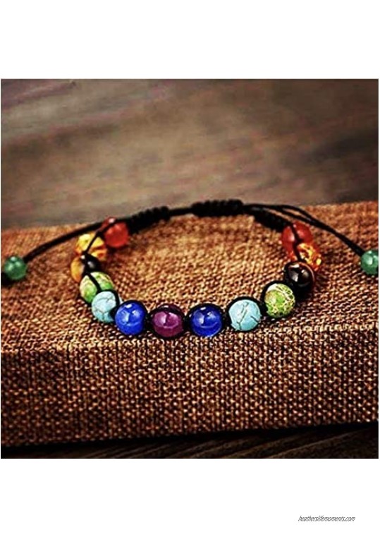 MARBEN'S Top Handmade 7 Chakra bracelet Healing Crystal Meditation Relax Anxiety For Women's and Mens