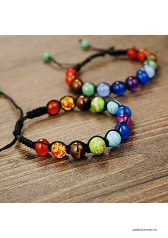 MARBEN'S Top Handmade 7 Chakra bracelet Healing Crystal Meditation Relax Anxiety For Women's and Mens