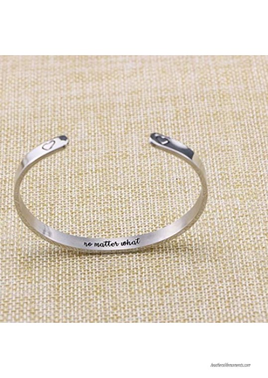 MEMGIFT Inspirational Bracelets for Women Cuff Bangle Encouragement Jewelry Gifts for Her Birthday