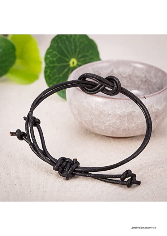 Simple Style Varieties of Irish Love Knot Leather Bracelet Romantic Gift for People