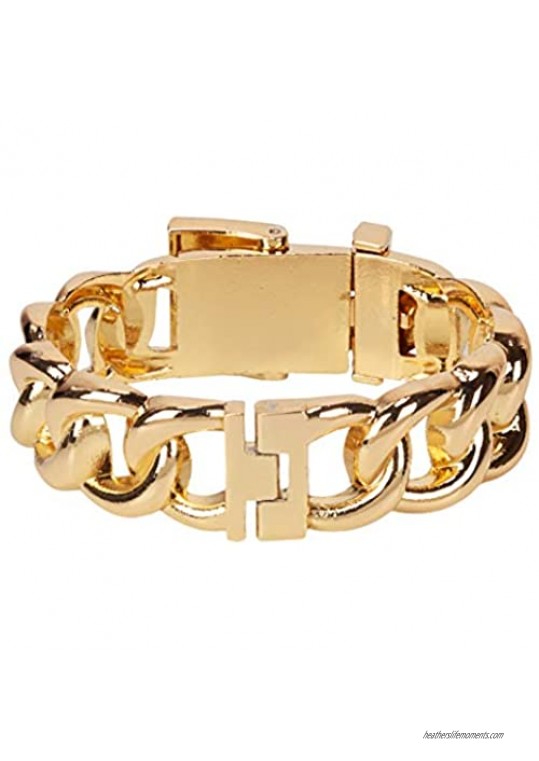 SPUNKYsoul Chain Link Cuff Bracelet in Gold or Silver for Women