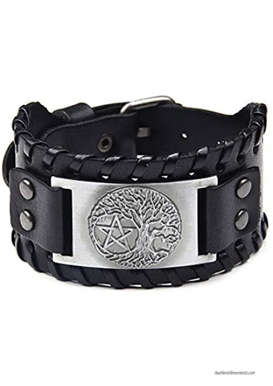 TURTLEDOVE Viking Bracelet Tree of Life - Nordic Bracelet with Yggdrasil Star Amulet