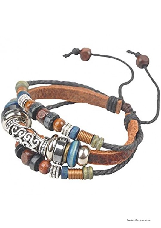 Ancient Tribe Women's Hemp Leather Beads Beaded Bracelet