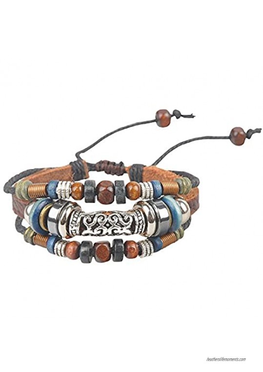Ancient Tribe Women's Hemp Leather Beads Beaded Bracelet