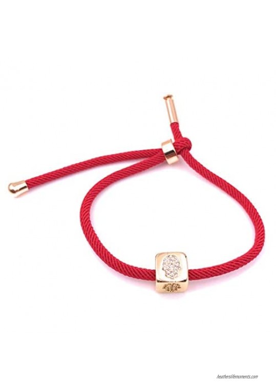 Handmade Red Cord Evil Eye Square Bracelet Protection Jewelry
