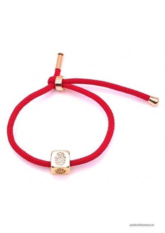 Handmade Red Cord Evil Eye Square Bracelet Protection Jewelry