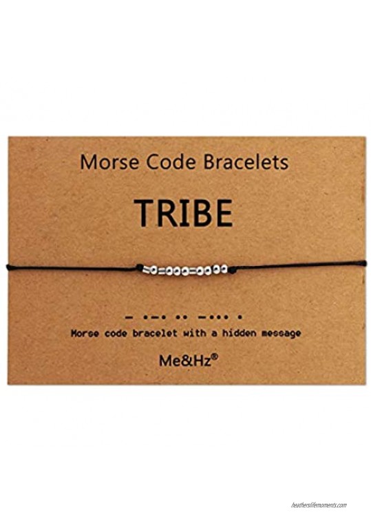Morse Code Bracelets for Women Girls Men Secret Message Mantra Wish Bracelet Adjust Cord Couple Friendship Inspiration Jewelry Encouragement Gift for Him Her